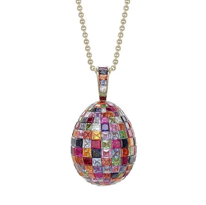 Faberge Treasures Mosaic Multi-Coloured Pendant sold by Jura Watches