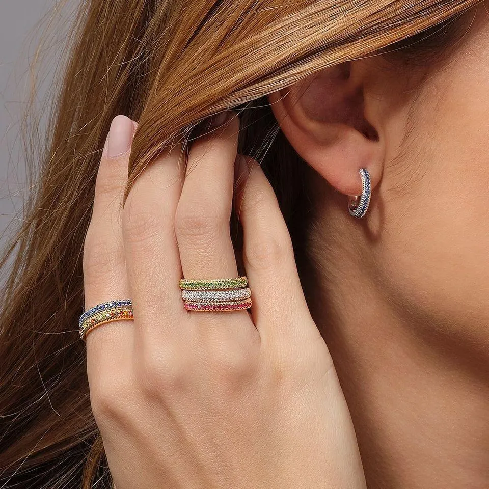 Faberge Colours of Love 18ct White Gold Sapphire Fluted Band Ring sold by Jura Watches product image thumbnail 3