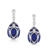 Faberge Palais Yelagin 18ct White Gold Diamond Royal Blue Earrings sold by Jura Watches
