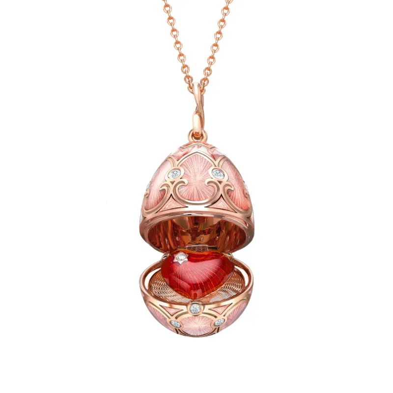 Faberge Palais Tsarskoye Selo Rose Locket With Heart Surprise sold by Jura Watches