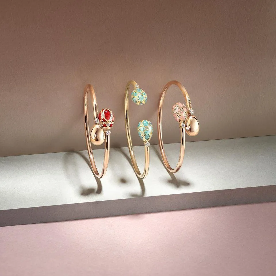 Faberge Palais Tsarskoye Selo 18ct Yellow Gold Turquoise Open Set Bangle sold by Jura Watches product image thumbnail 3