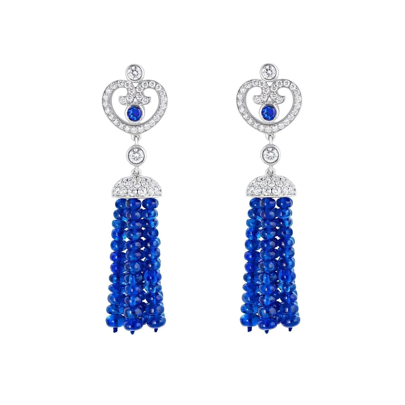 Faberge Imperial Imperatrice Sapphire Tassel Earrings sold by Jura Watches