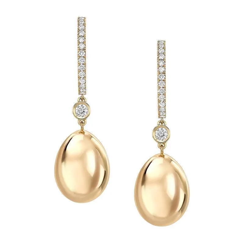 Faberge Essence 18ct Yellow Gold Diamond Simple Earrings sold by Jura Watches