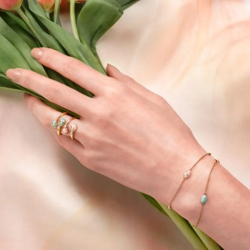 Faberge Palais Tsarskoye Selo 18ct Yellow Gold Pink Bracelet sold by Jura Watches product image thumbnail 3