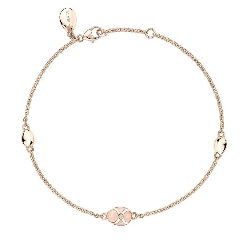 Faberge Palais Tsarskoye Selo 18ct Yellow Gold Pink Bracelet sold by Jura Watches