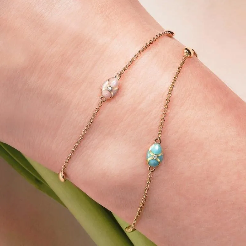 Faberge Palais Tsarskoye Selo 18ct Yellow Gold Pink Bracelet sold by Jura Watches product image thumbnail 2