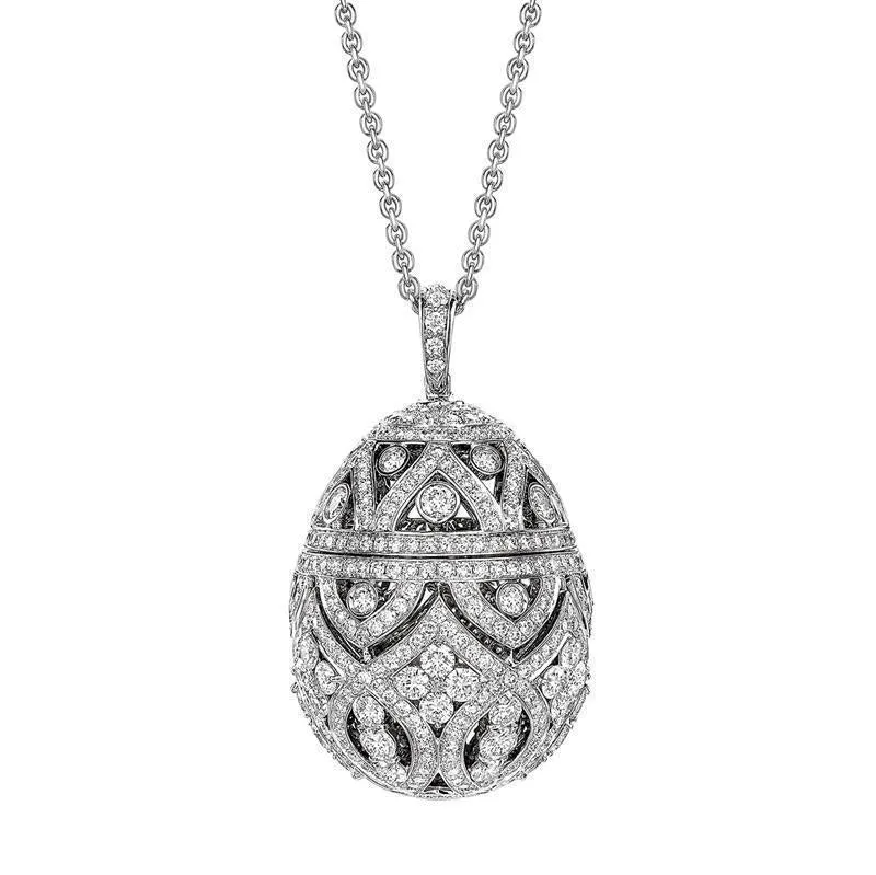 Faberge Imperial Zenya Diamond Egg Pendant sold by Jura Watches