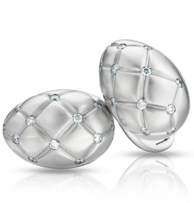 Faberge Treillage 18ct White Gold Diamond Matt Cufflinks sold by Jura Watches