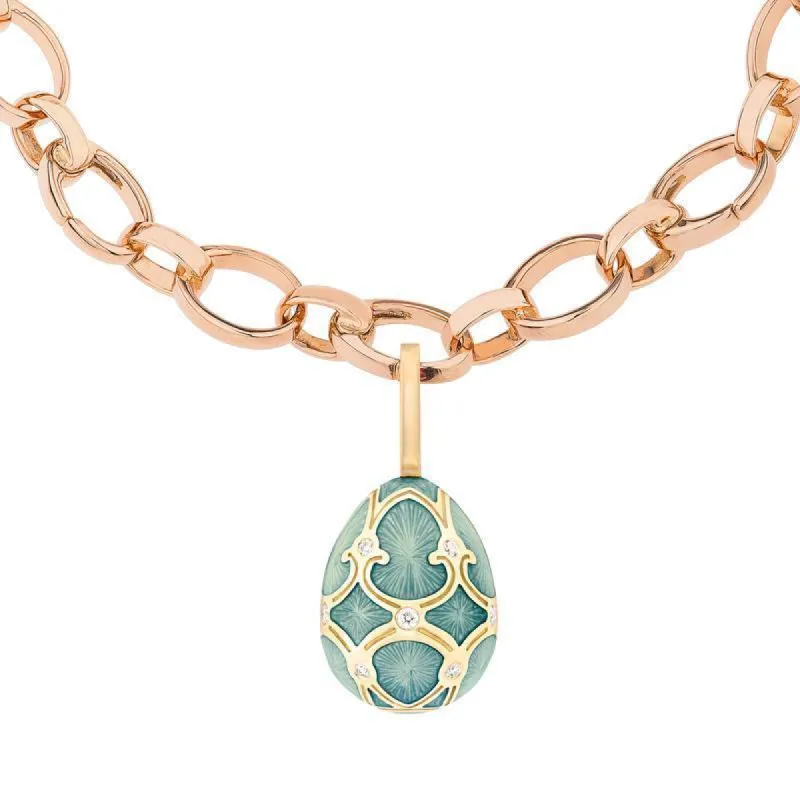 Faberge Palais Tsarskoye Selo Yellow Gold Turquoise Enamel Charm sold by Jura Watches