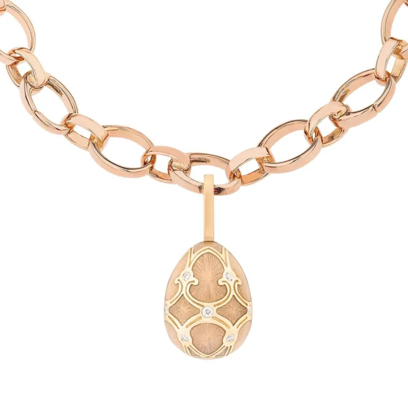 Faberge Palais Tsarskoye Selo Yellow Gold White Enamel Charm sold by Jura Watches