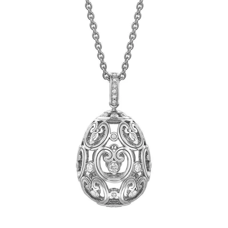 Faberge Imperial Imperatrice 18ct White Gold Diamond Pendant sold by Jura Watches
