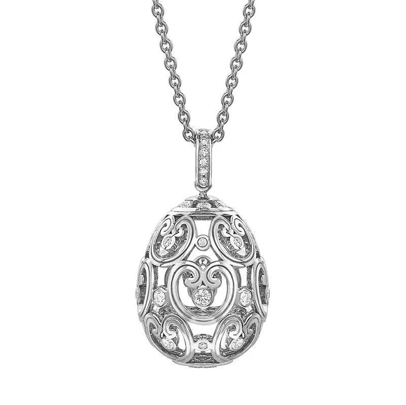 Faberge Imperial Imperatrice 18ct White Gold Diamond Pendant sold by Jura Watches