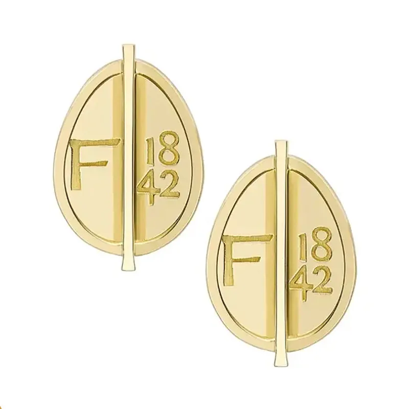 Faberge 1842 18ct Yellow Gold Petite Egg Stud Earrings sold by Jura Watches