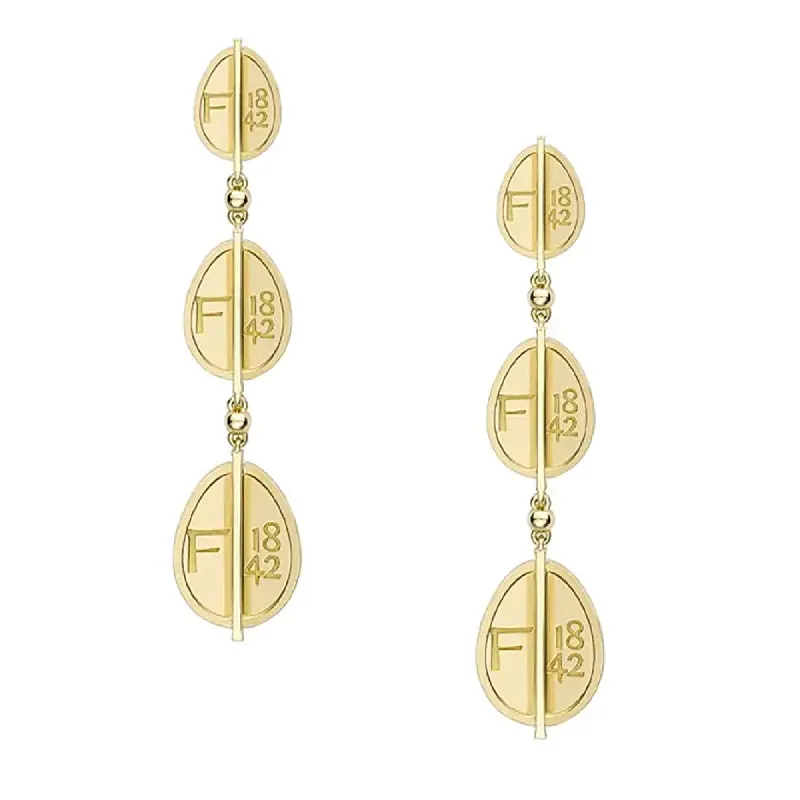 Faberge 1842 18ct Yellow Gold Egg Drop Earrings sold by Jura Watches