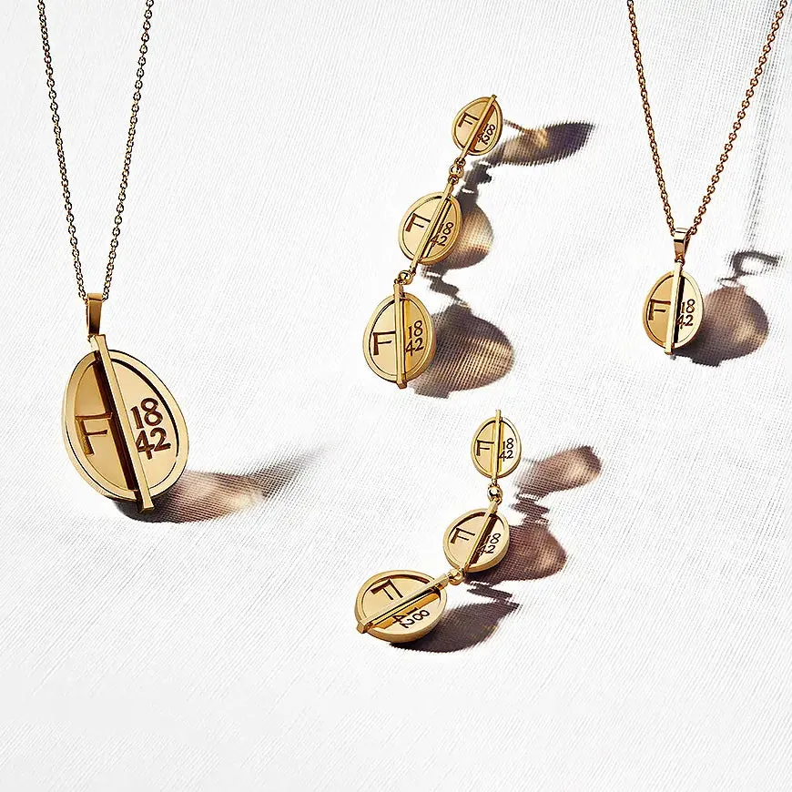 Faberge 1842 18ct Yellow Gold Egg Drop Earrings sold by Jura Watches product image thumbnail 4