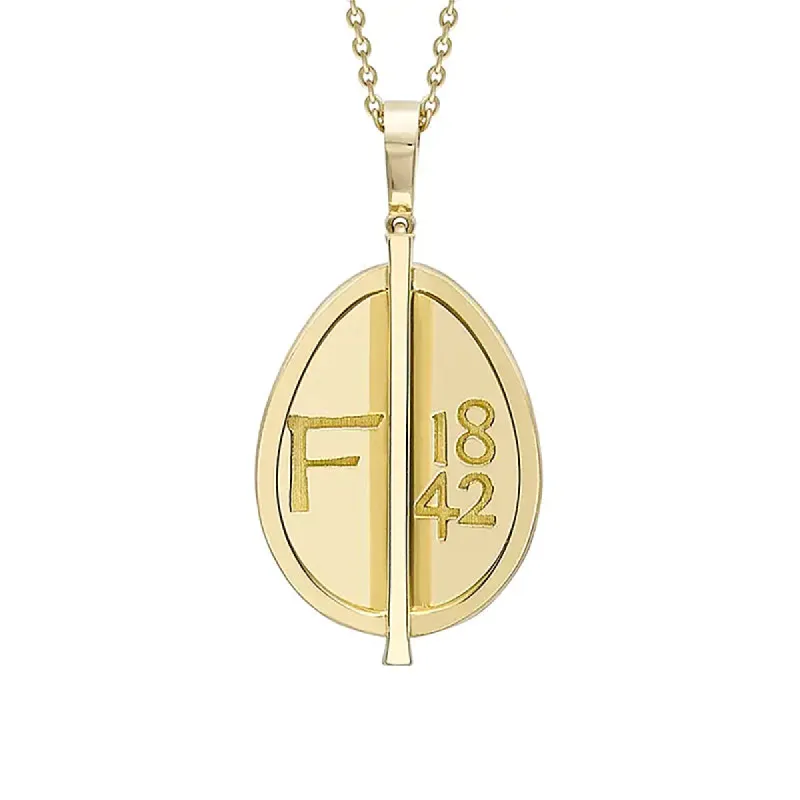Faberge 1842 18ct Yellow Gold Grande Egg Pendant sold by Jura Watches