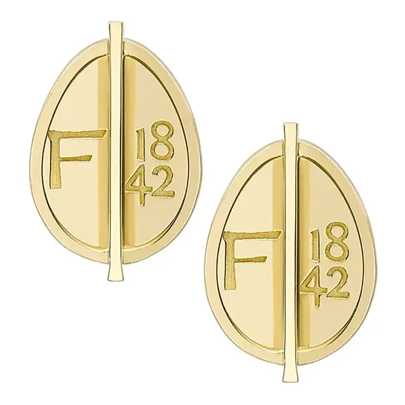 Faberge 1842 18ct Yellow Gold Grande Egg Stud Earrings sold by Jura Watches