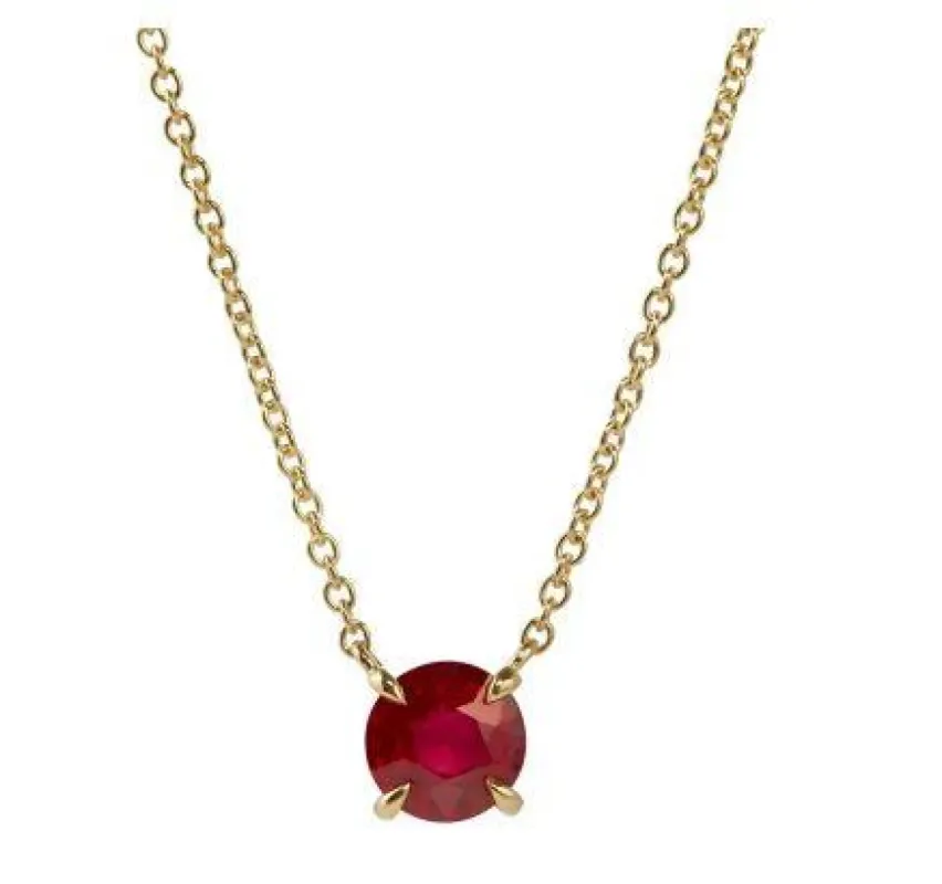 Faberge Colours of Love 18ct Yellow Gold Ruby Chevron Pendant sold by Jura Watches