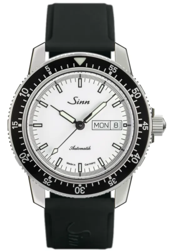 Sinn 104 St Sa I W Silicone Black sold by Jura Watches