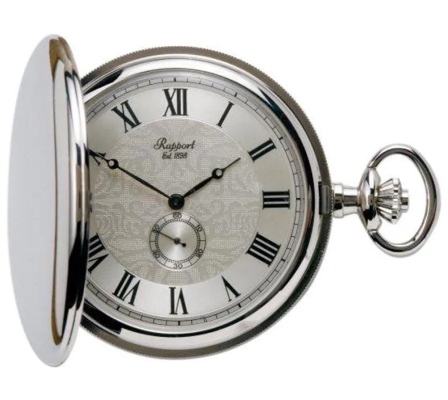 Rapport Pocket Watch Full Hunter Silver Tone sold by Jura Watches