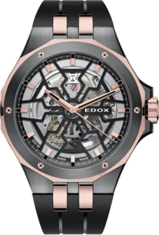 Edox Delfin Mecano 3 Hands Skeleton sold by Jura Watches