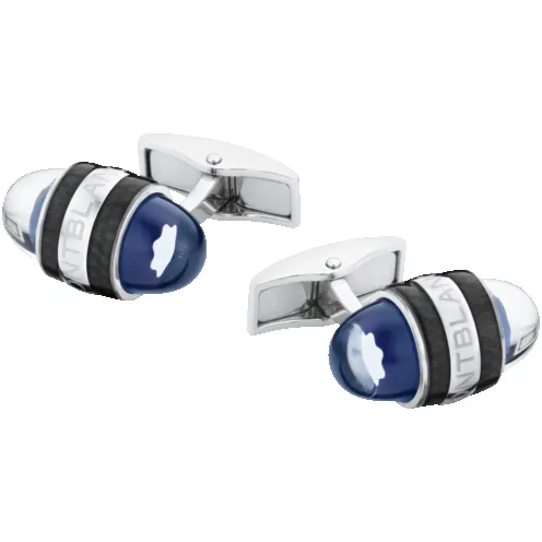 Montblanc Cufflinks Blue Resin Steel sold by Jura Watches