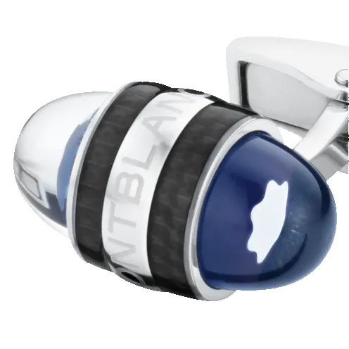 Montblanc Cufflinks Blue Resin Steel sold by Jura Watches product image thumbnail 2
