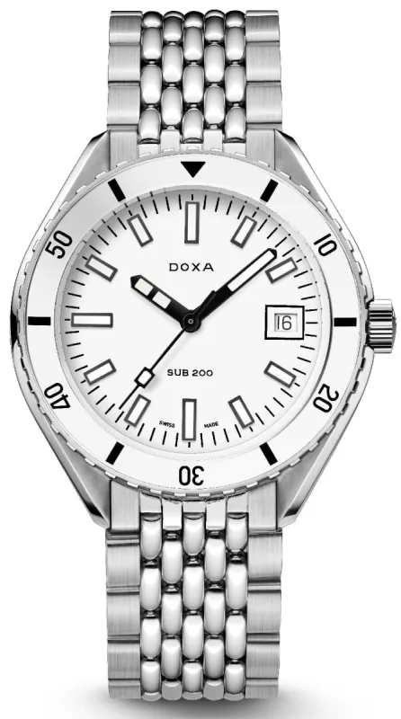 Doxa Sub 200 Whitepearl Bracelet sold by Jura Watches