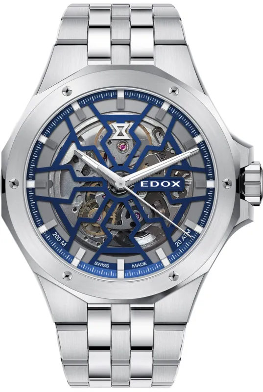 Edox Delfin Mecano 3 Hands Skeleton sold by Jura Watches