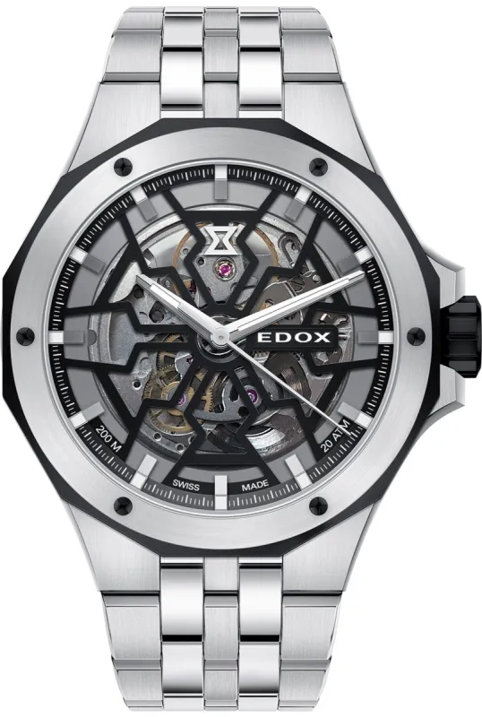 Edox Delfin Mecano 3 Hands Skeleton sold by Jura Watches