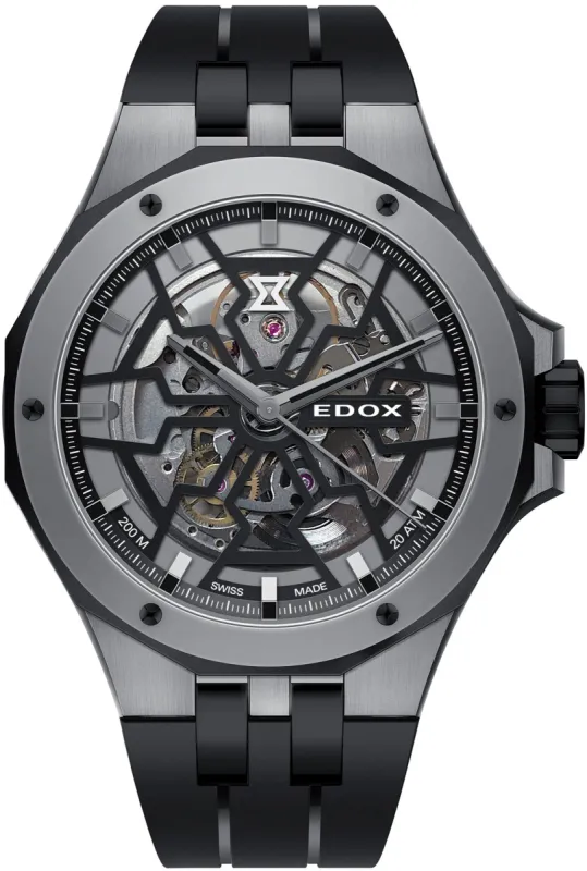 Edox Delfin Mecano 3 Hands Skeleton sold by Jura Watches