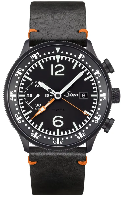 Sinn 717 Leather Black Vintage Cowhide sold by Jura Watches