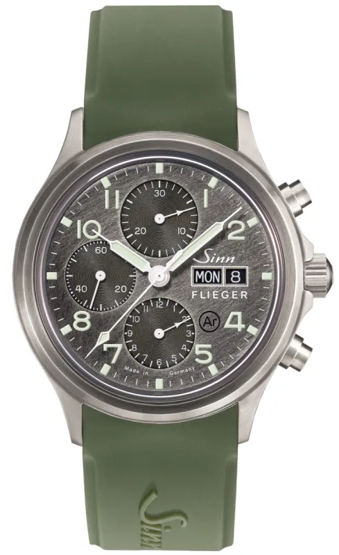 Sinn 358 Sa Pilot DS Silicone Green sold by Jura Watches