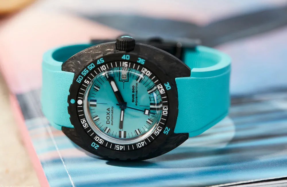 Doxa SUB 300 Carbon COSC Aquamarine Rubber Watch sold by Jura Watches product image thumbnail 5
