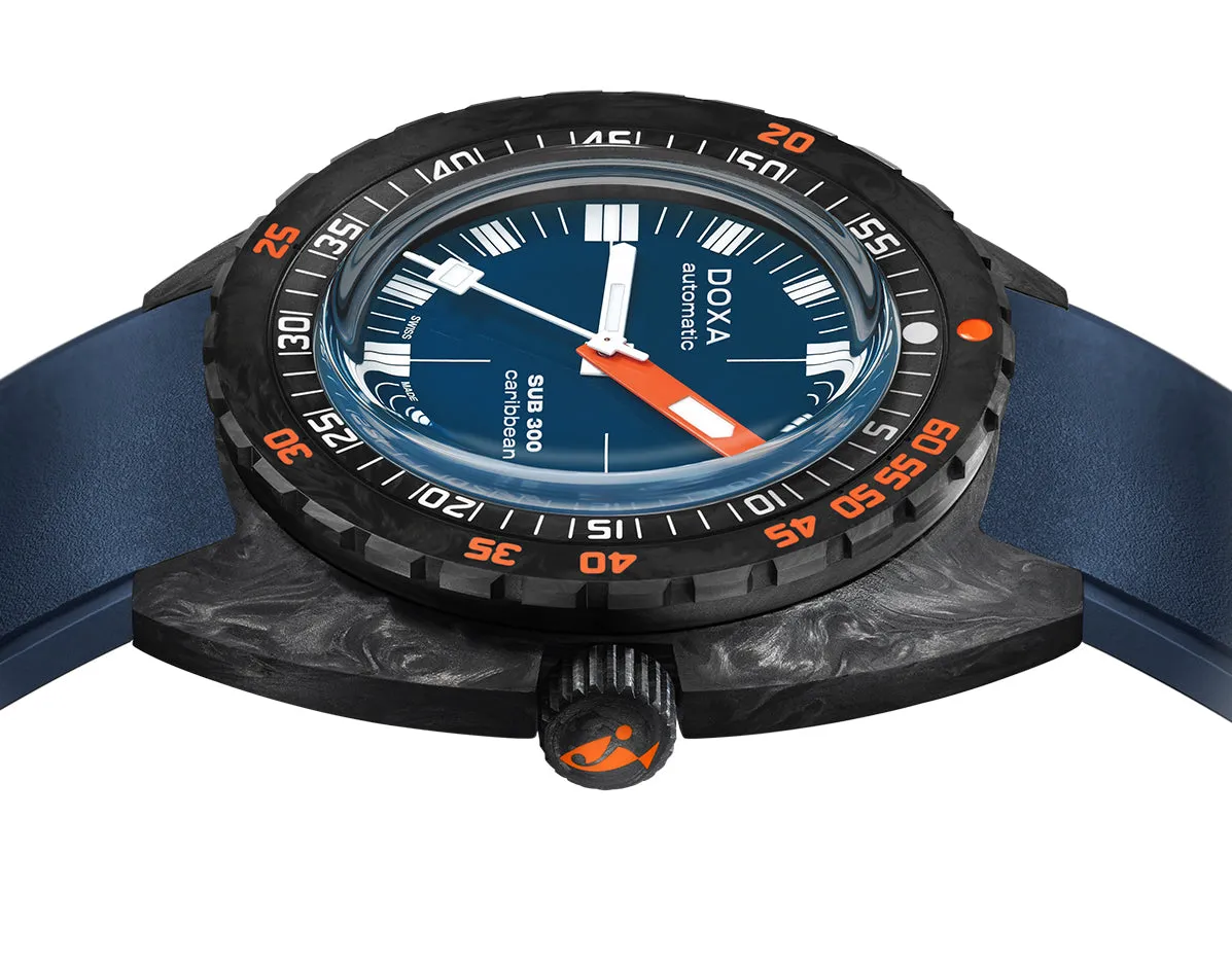 Doxa SUB 300 Carbon COSC Caribbean Rubber Watch sold by Jura Watches product image thumbnail 2