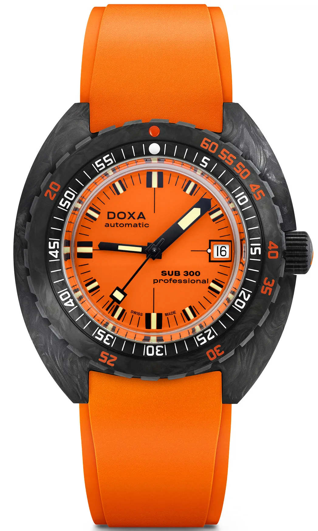 Doxa SUB 300 Carbon COSC Professional Rubber Watch sold by Jura Watches