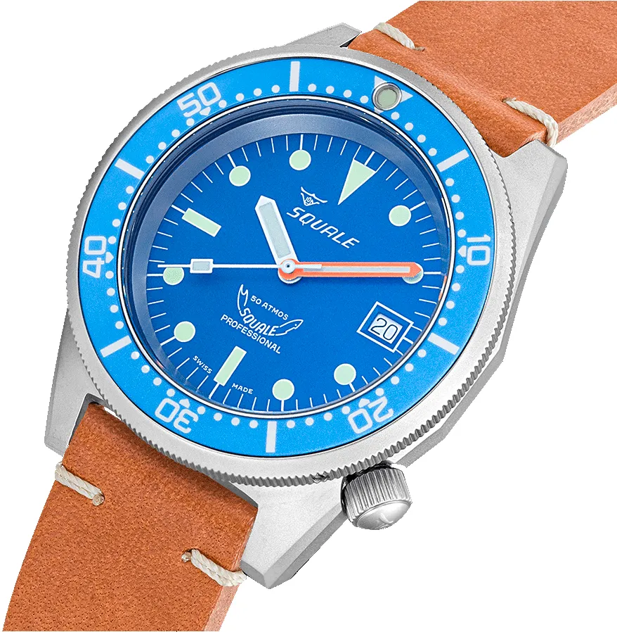 Squale 1521 Blue Blasted Leather Watch sold by Jura Watches product image thumbnail 3