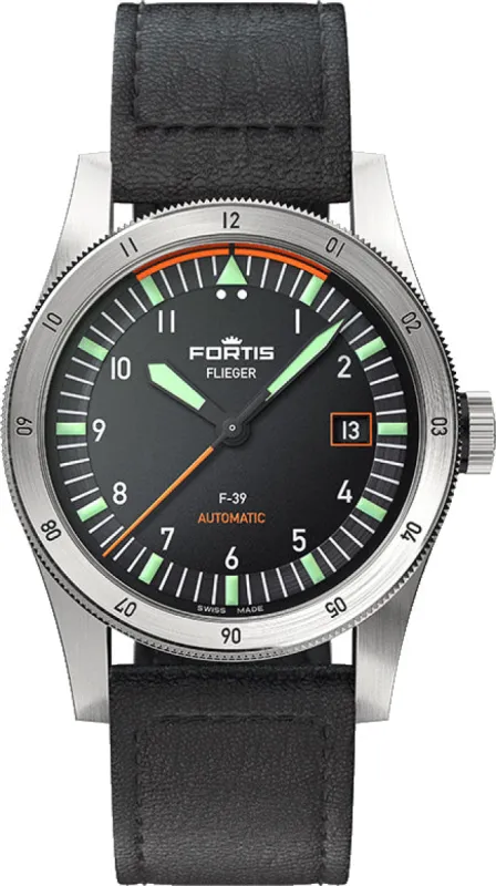 Fortis Flieger F-39 Automatic On Aviator Strap sold by Jura Watches