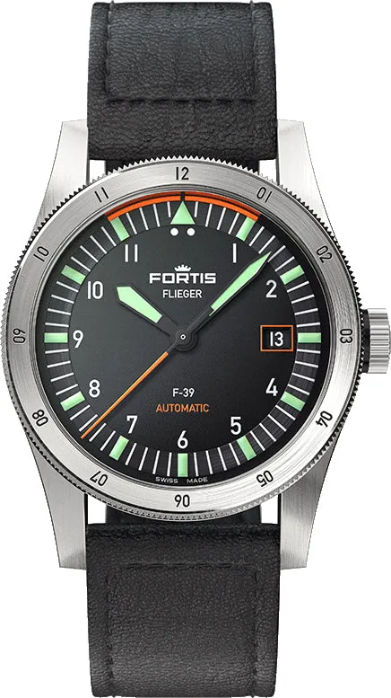 Fortis Flieger F-39 Automatic On Aviator Strap sold by Jura Watches