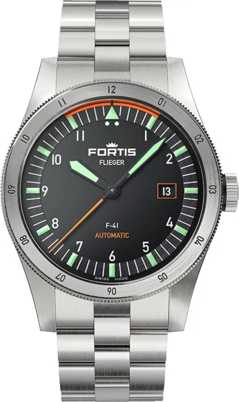 Fortis Flieger F-41 Automatic On Block Bracelet sold by Jura Watches
