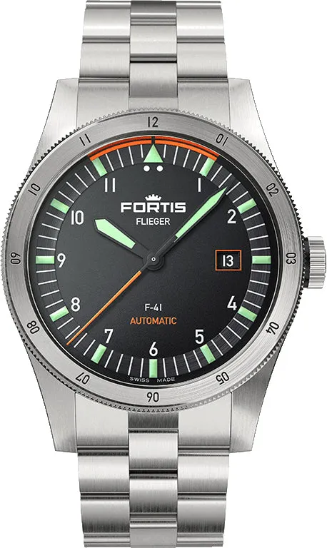 Fortis Flieger F-41 Automatic On Block Bracelet sold by Jura Watches