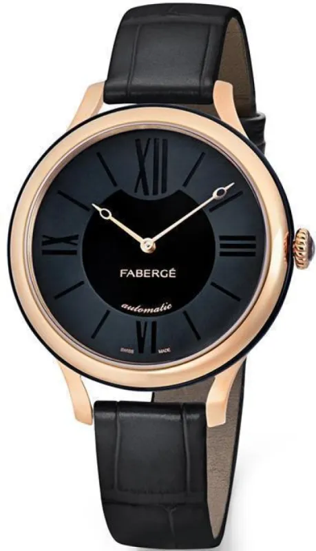 Faberge Flirt 18ct Rose Gold Black Dial sold by Jura Watches