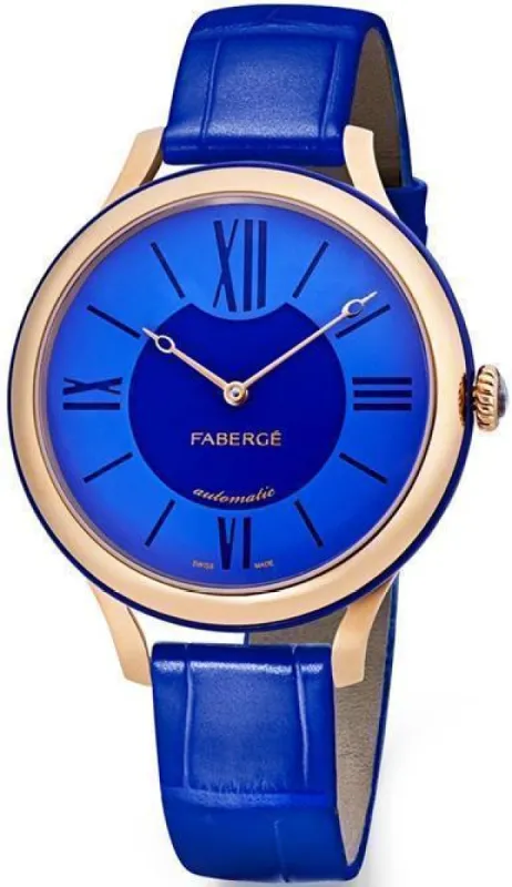 Faberge Flirt 18ct Rose Gold Blue Dial sold by Jura Watches