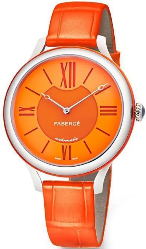 Faberge Flirt 18ct White Gold Orange Dial sold by Jura Watches