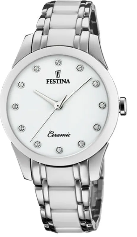 Festina Two Hands Ceramic Ladies made by Jura Watches