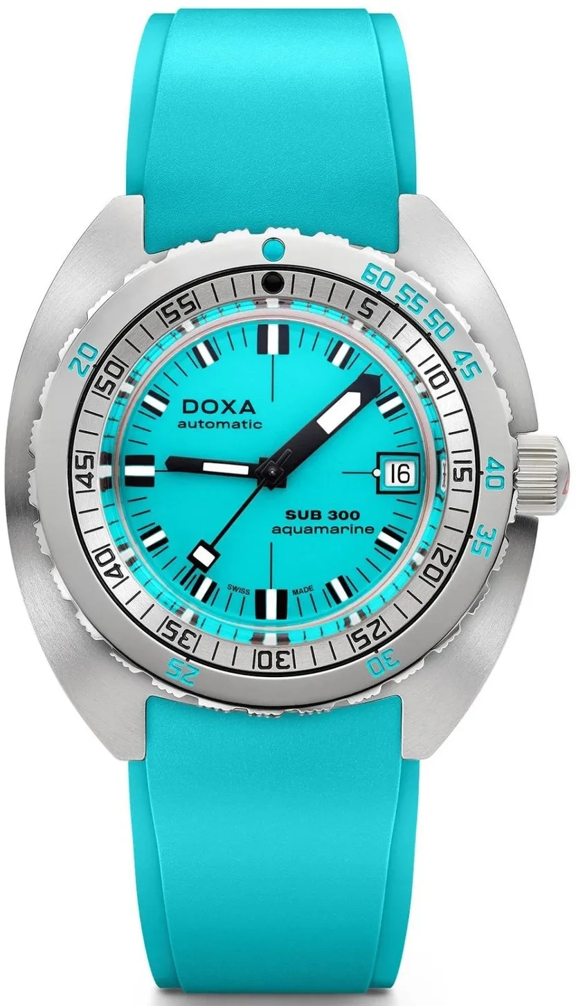 Doxa SUB 300 COSC Aquamarine Rubber sold by Jura Watches