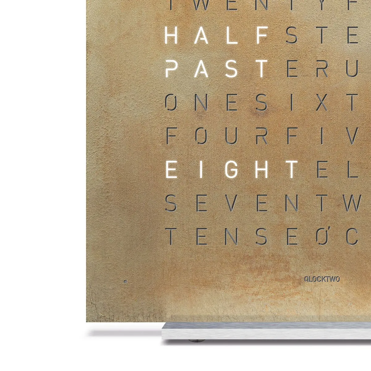 QLOCKTWO Earth 13.5 Creators Edition Silver And Gold Table Clock sold by Jura Watches product image thumbnail 3