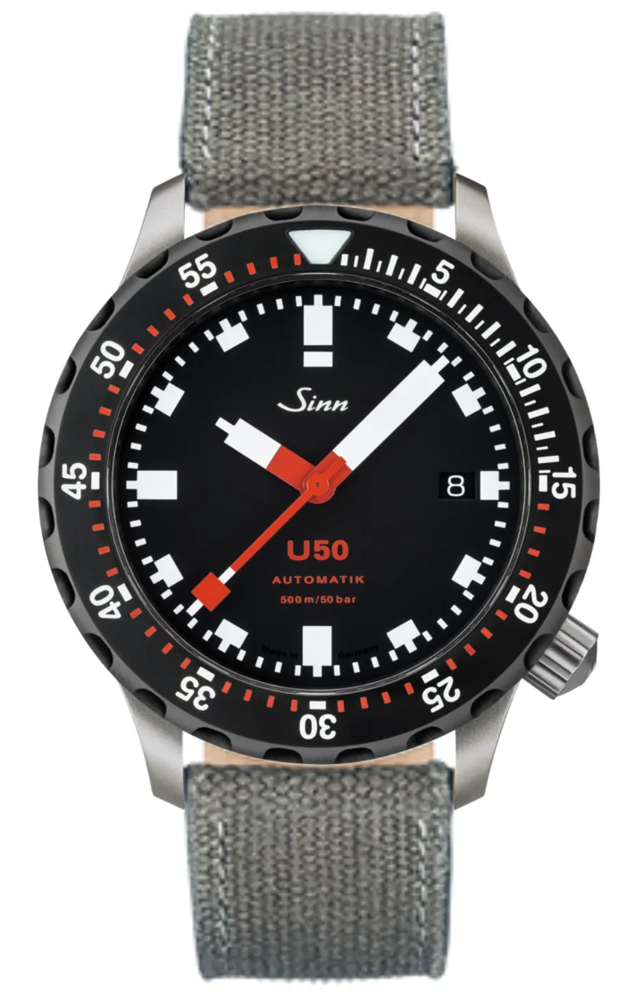 Sinn U50 SDR Canvas Leather Grey sold by Jura Watches