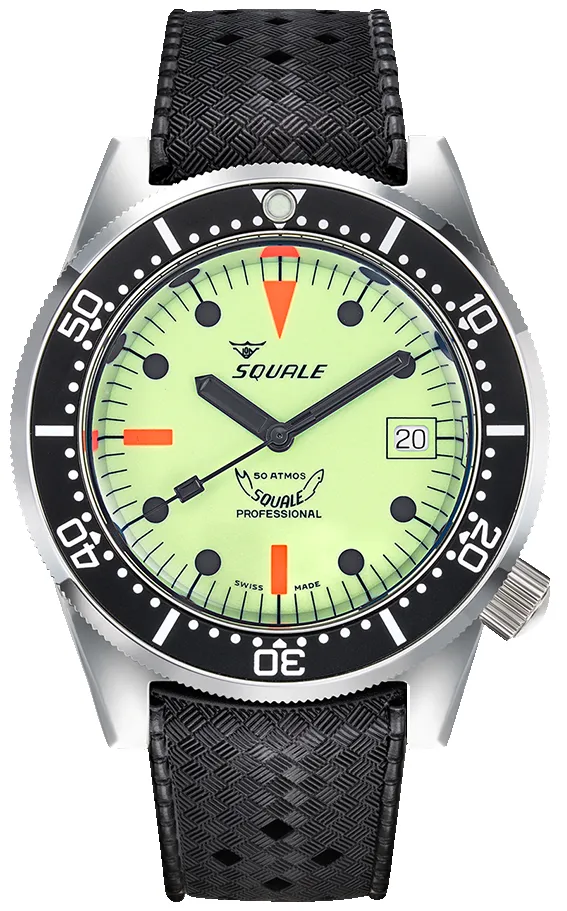 Squale 1521 Full Luminous Rubber sold by Jura Watches