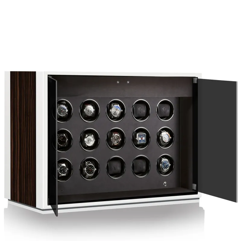 Chronovision Watch Winder Ambiance XV Ebony Silk White Silk sold by Jura Watches